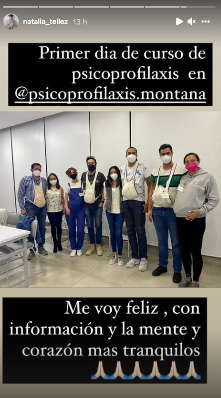 Natalia Téllez se prepara para tener un parto natural