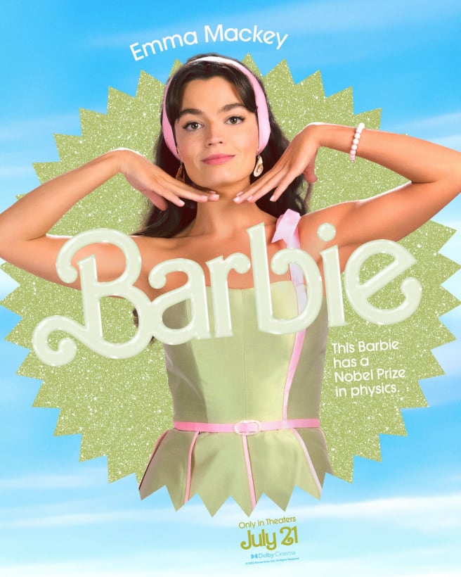 Emma Mackey como Barbie ganadora del Nobel