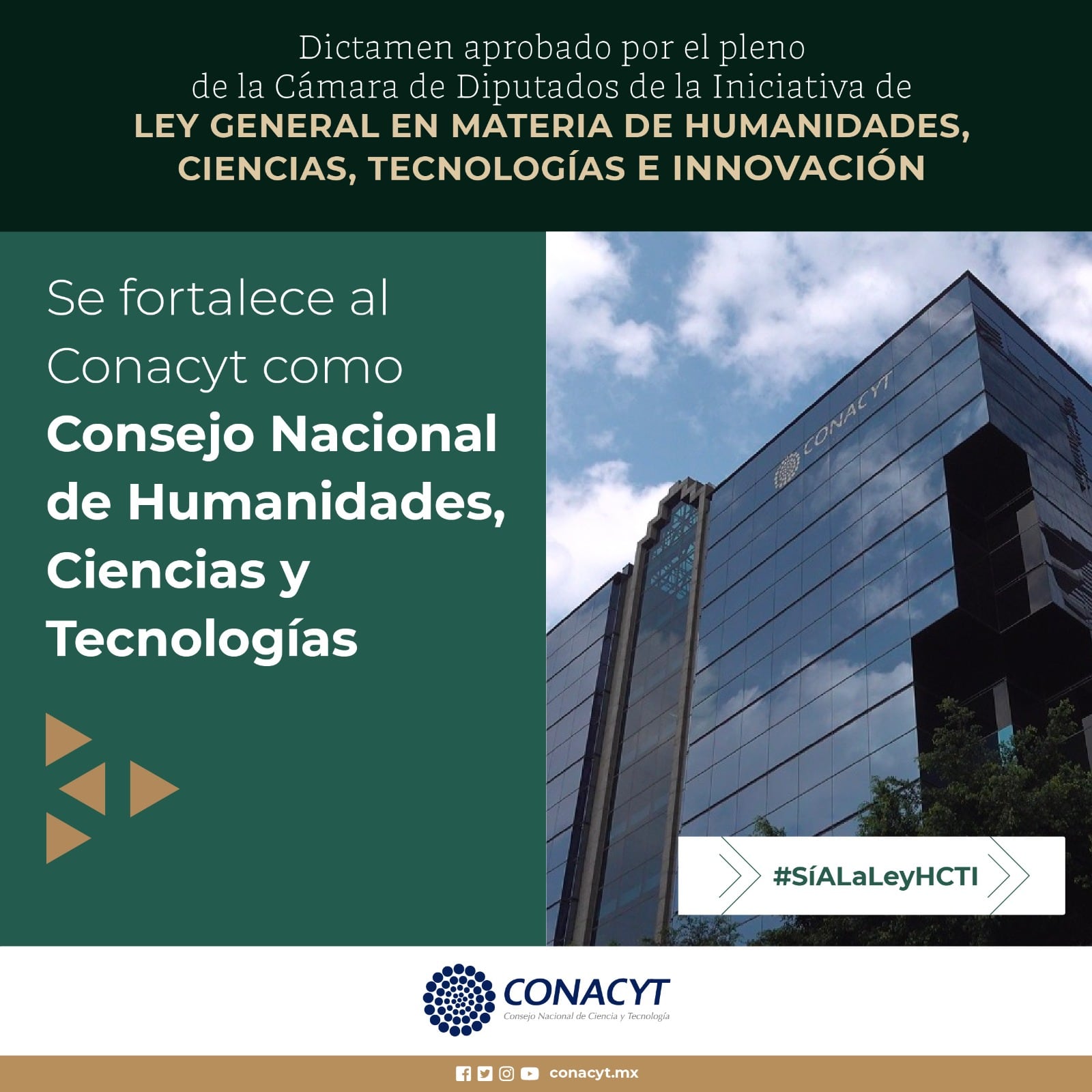 Conacyt celebró aprobación de la Ley General de Ciencia