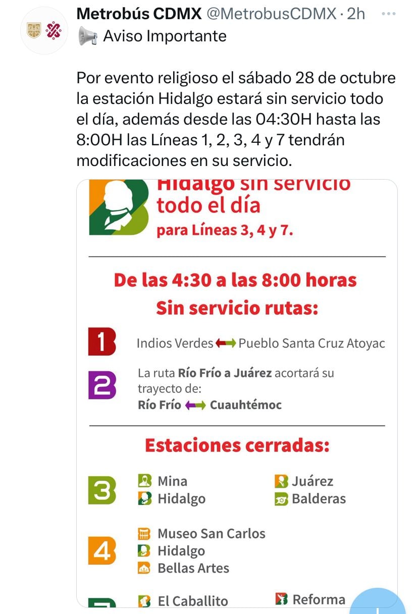 Metrobús CDMX / Captura de pantalla