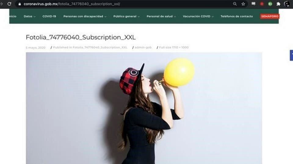 Publican fotos de mujeres en lencería en sitio oficial del Covid-19 en México