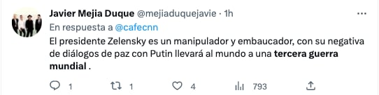 Tuit Tercera Guerra Mundial