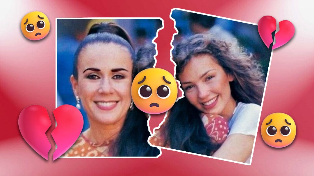 A Laura Zapata le dio sentimiento ver una vieja foto con su hermana Thalía de cuando se llevaban bien