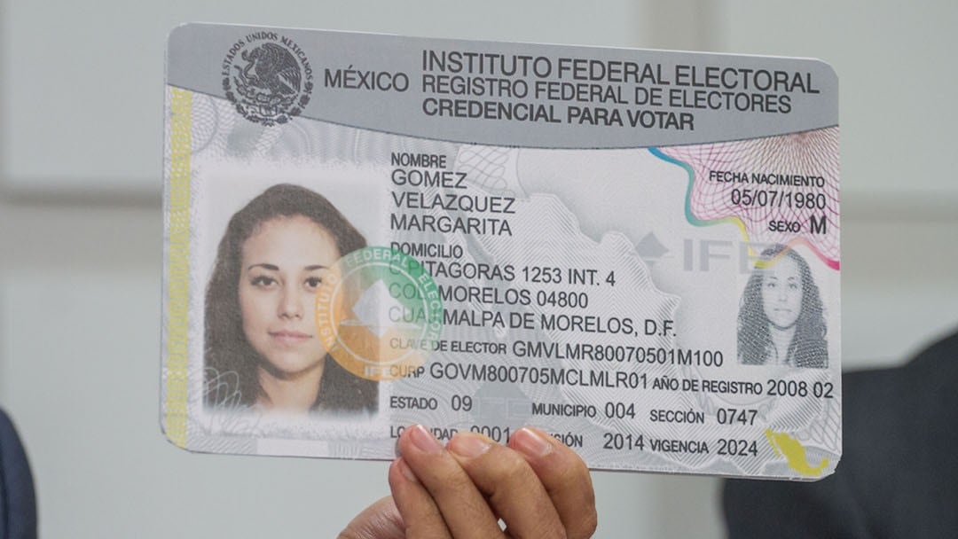 Actual credencial del INE