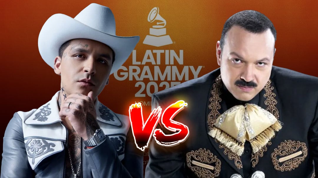 Christian Nodal enfrentará a su suegro Pepe Aguilar en los Latin Grammy 2025