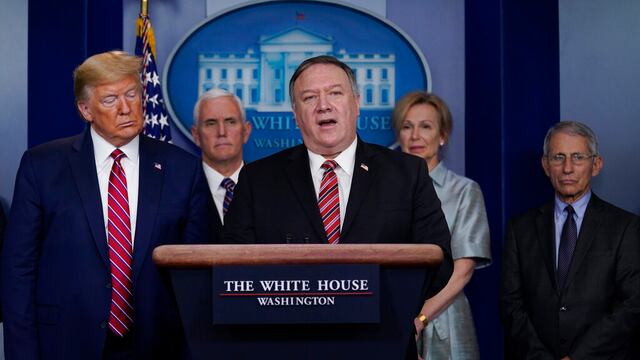 Mike Pompeo junto al presidente Donald Trump.