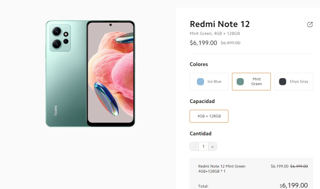 Costo Xiaomi Redmi Note 12