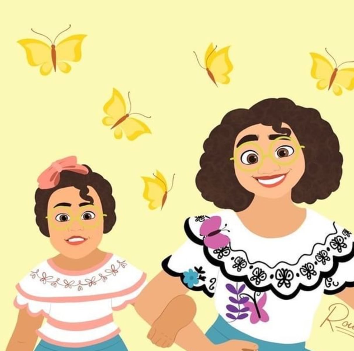 Ilustración de la niña con Mirabel