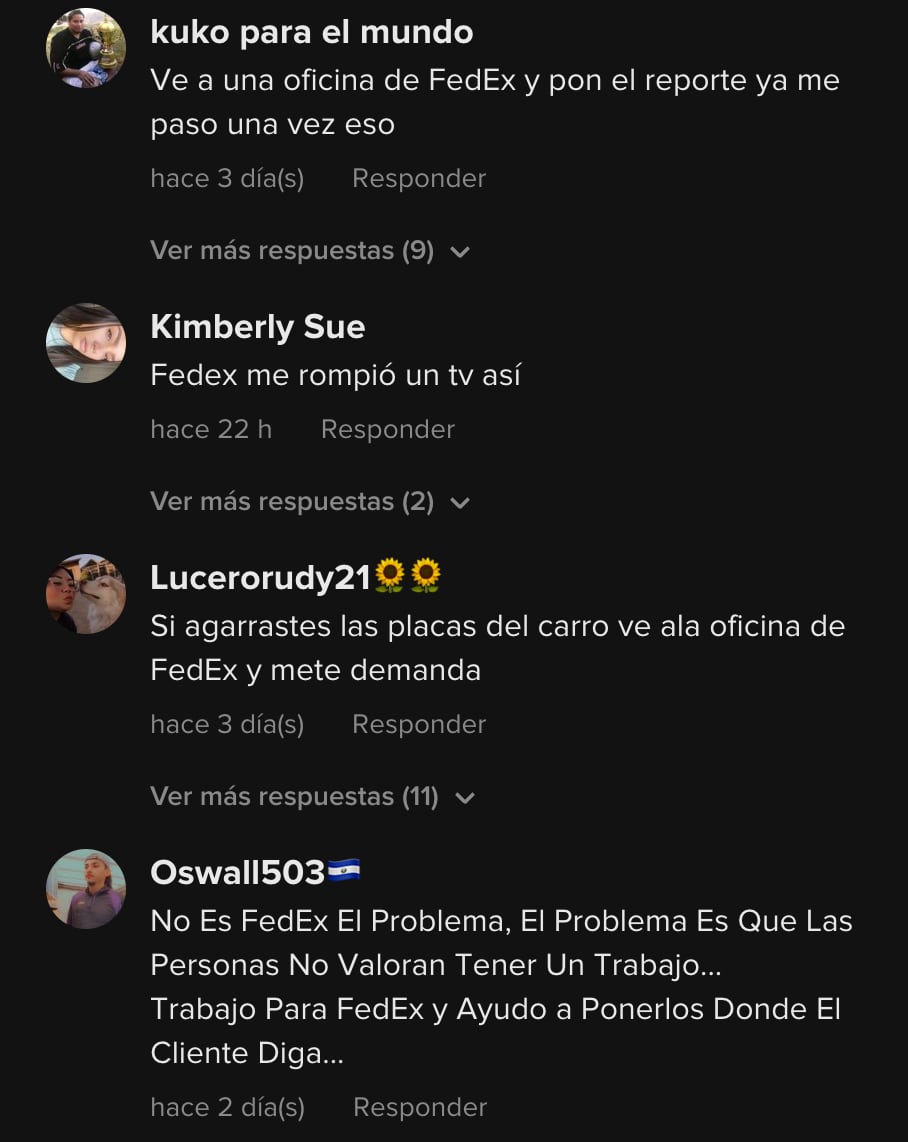 Cometarios repartidora FedEd