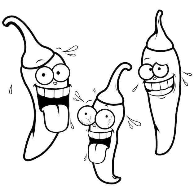 Dibujo de chile mexicano