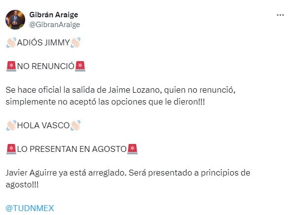Presentación de Javier Aguirre