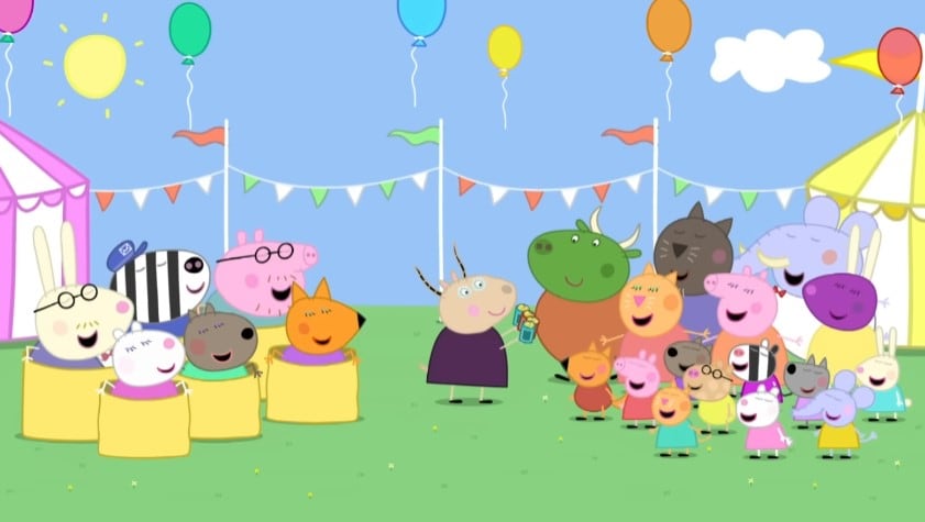 Peppa Pig celebrando el Día del Niño