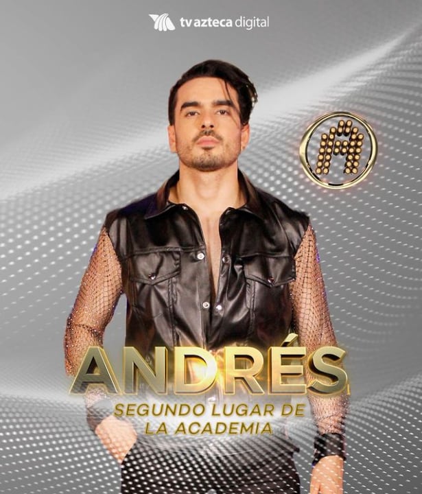 Andrés, segundo lugar La Academia