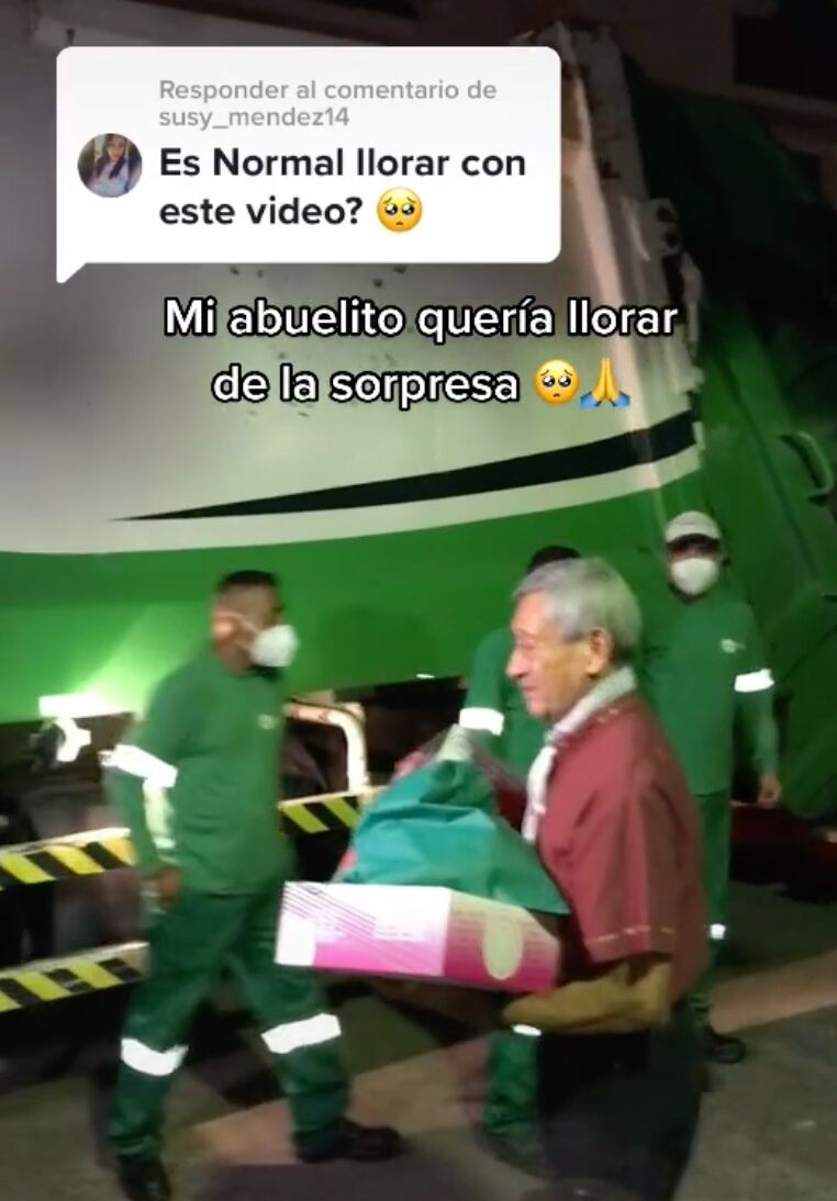 Recibe regalos de recolectores de basura