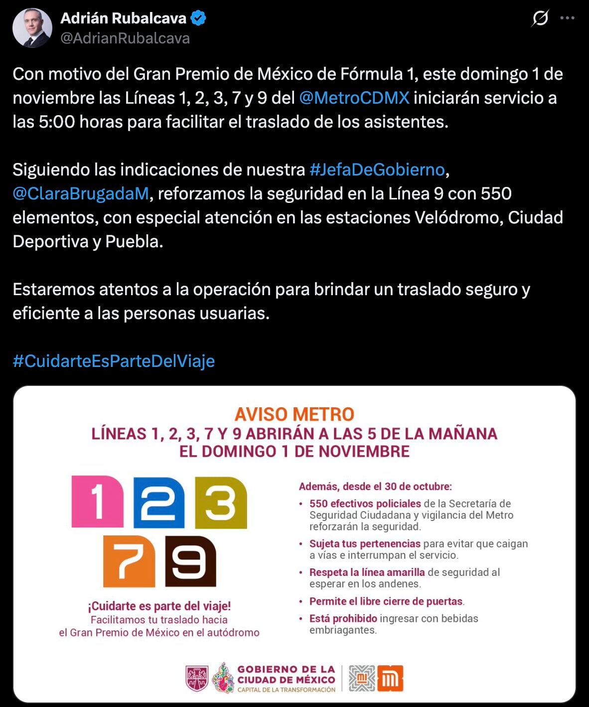 Horario Metro CDMX
