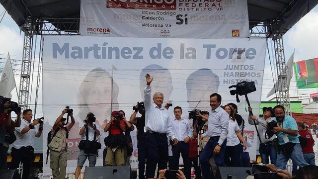 Mitin en Veracruz