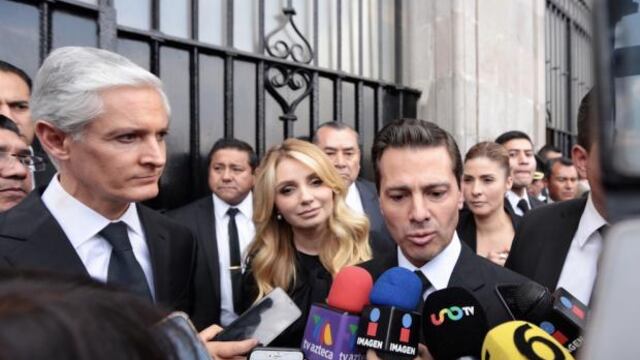 Juntos en el velorio del padre del gobernador del Estado de México, Alfredo del Mazo,  el pasado 11 de enero.