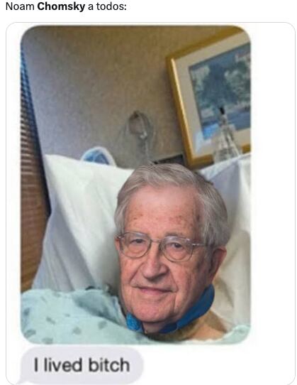 Los memes de la muerte falsa de Noam Chomsky