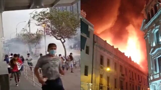 ¿Qué pasa en Perú? Incendio en Plaza San Martín y manifestaciones mantienen en alerta a todo el país
