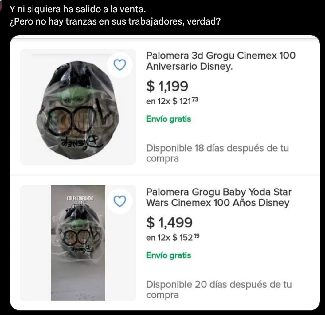 Palomera de Grogu en Mercado Libre
