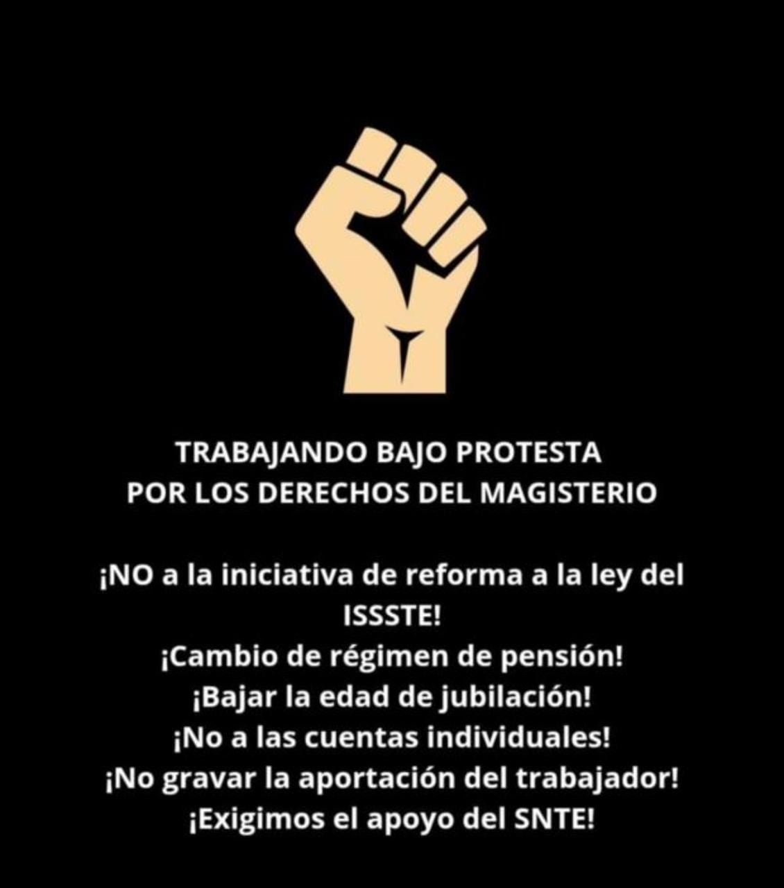 Protestas de maestros contra reforma a la ley del ISSSTE
