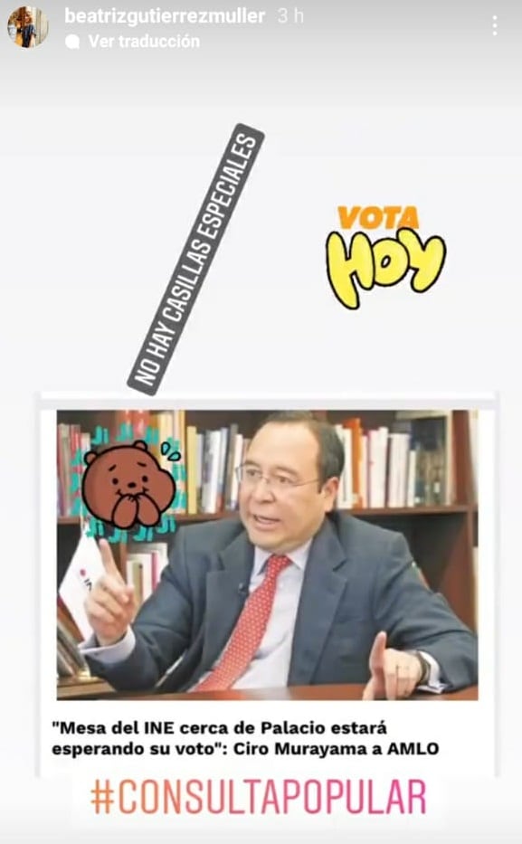 Beatriz Gutiérrez Müller sobre Consulta Popular