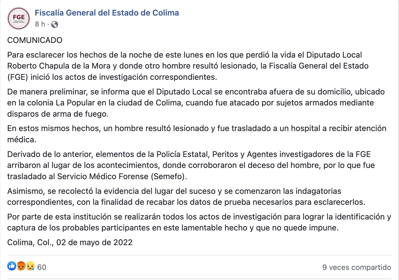 Fiscalía General de Colima
