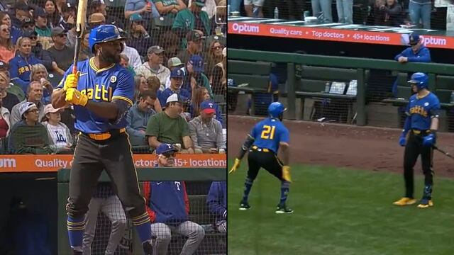 Randy Arozarena festeja a lo CR7.