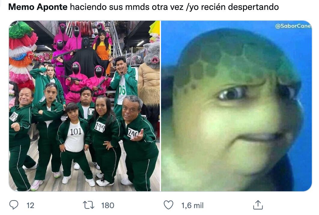 Memes sobre el 'cosplay' de Memo Aponte de "El Juego del Calamar"