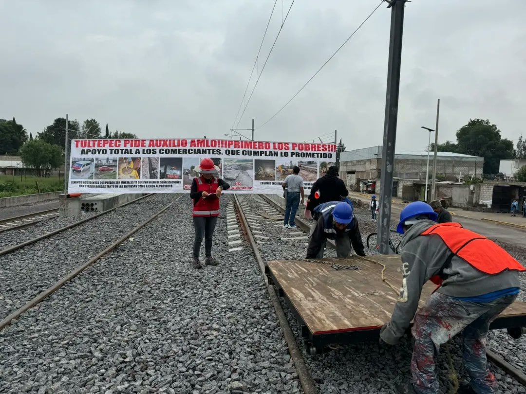 Tren Suburbano al AIFA: Obra se detuvo por manifestantes