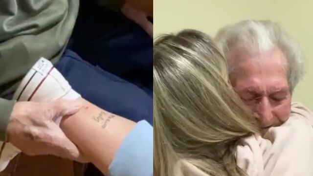 Se tatúa el nombre de sus abuelitos