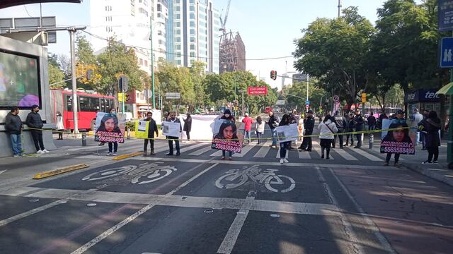 Protestan en Insurgentes Sur por menor de edad desaparecida