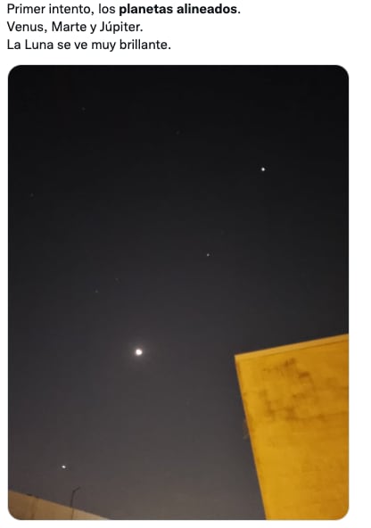 Usuarios reaccionan a la alineación de planetas 2022