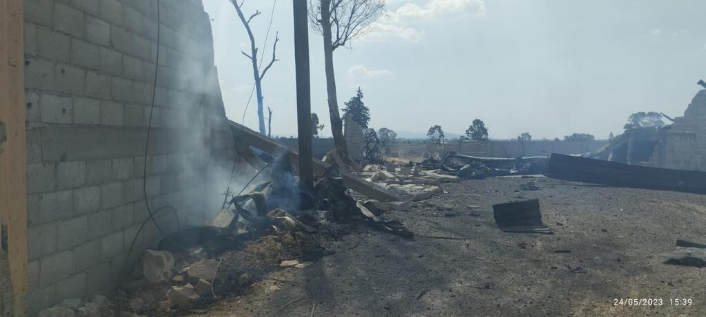 Zona de la explosión en Polotitlán