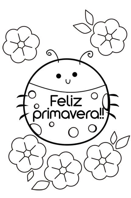 Dibujos de primavera para colorear