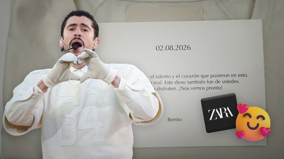 Bad Bunny hace historia con su outfit de Zara en el Super Bowl 2026