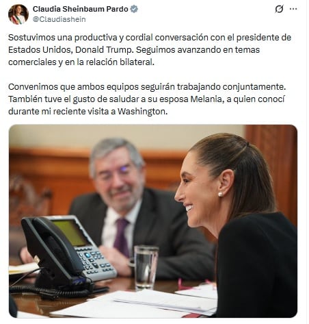 Claudia Sheinbaum sostuvo conversación con Donald Trump el 29 de enero.