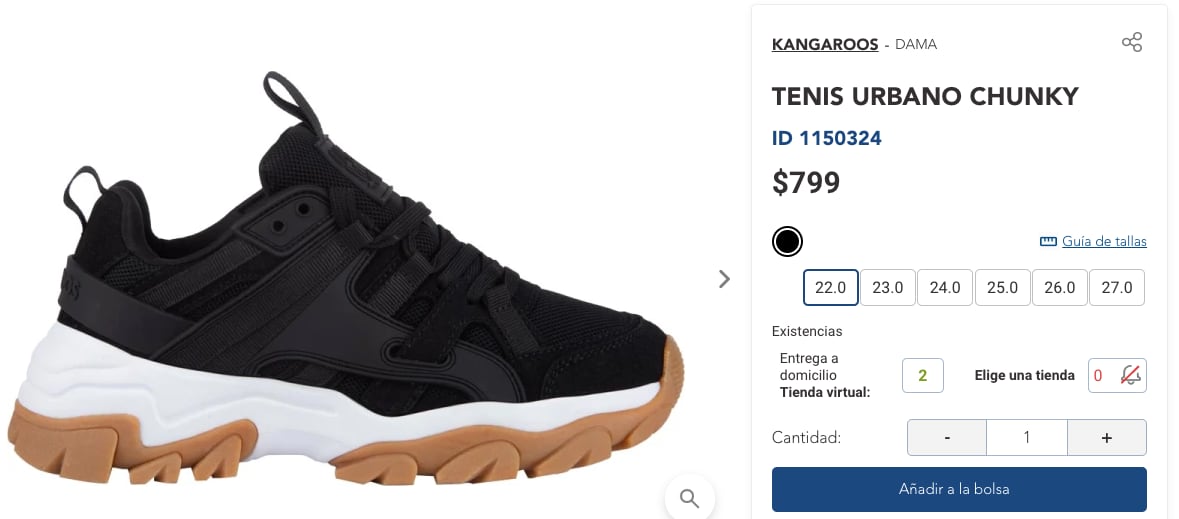 Tenis Kangaroos en Price Shoes