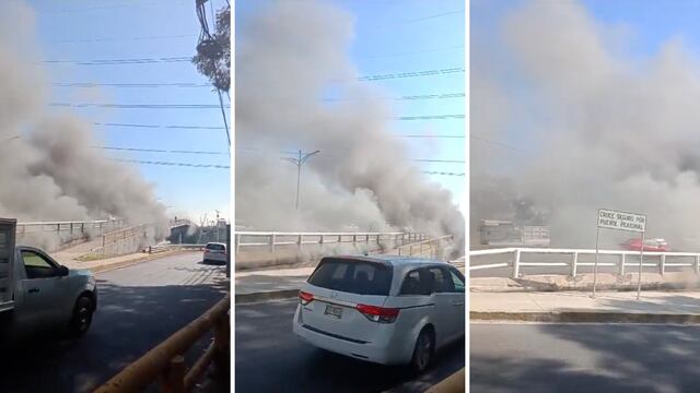 Incendio en bajo puente de Periférico