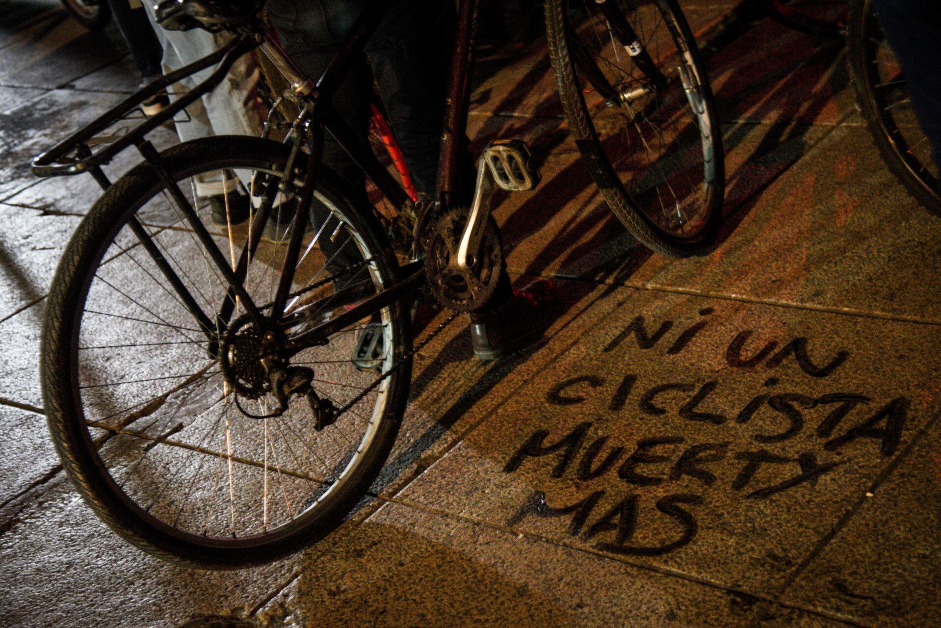 Protesta por ciclista atropellado