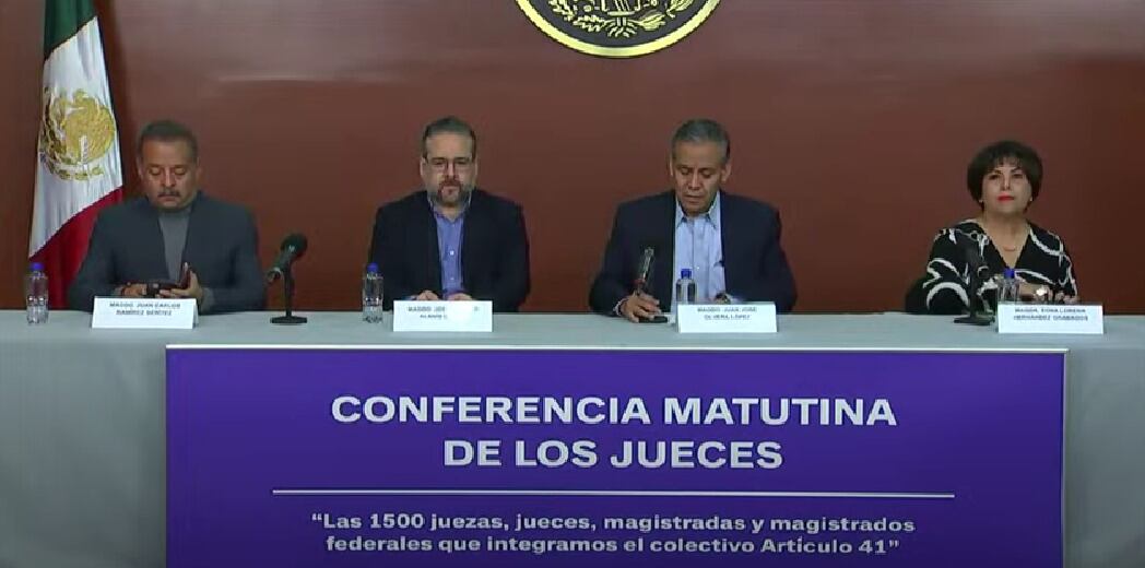 Conferencia mañanera de jueces 11 de noviembre