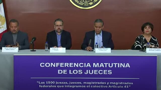Conferencia mañanera de jueces 11 de noviembre