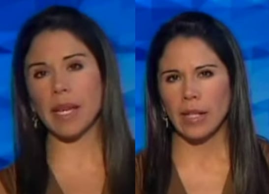 Paola Rojas en 2009 en su programa 'A las Tres'