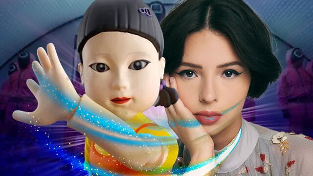 Ángela Aguilar como la muñeca de El Juego del Calamar