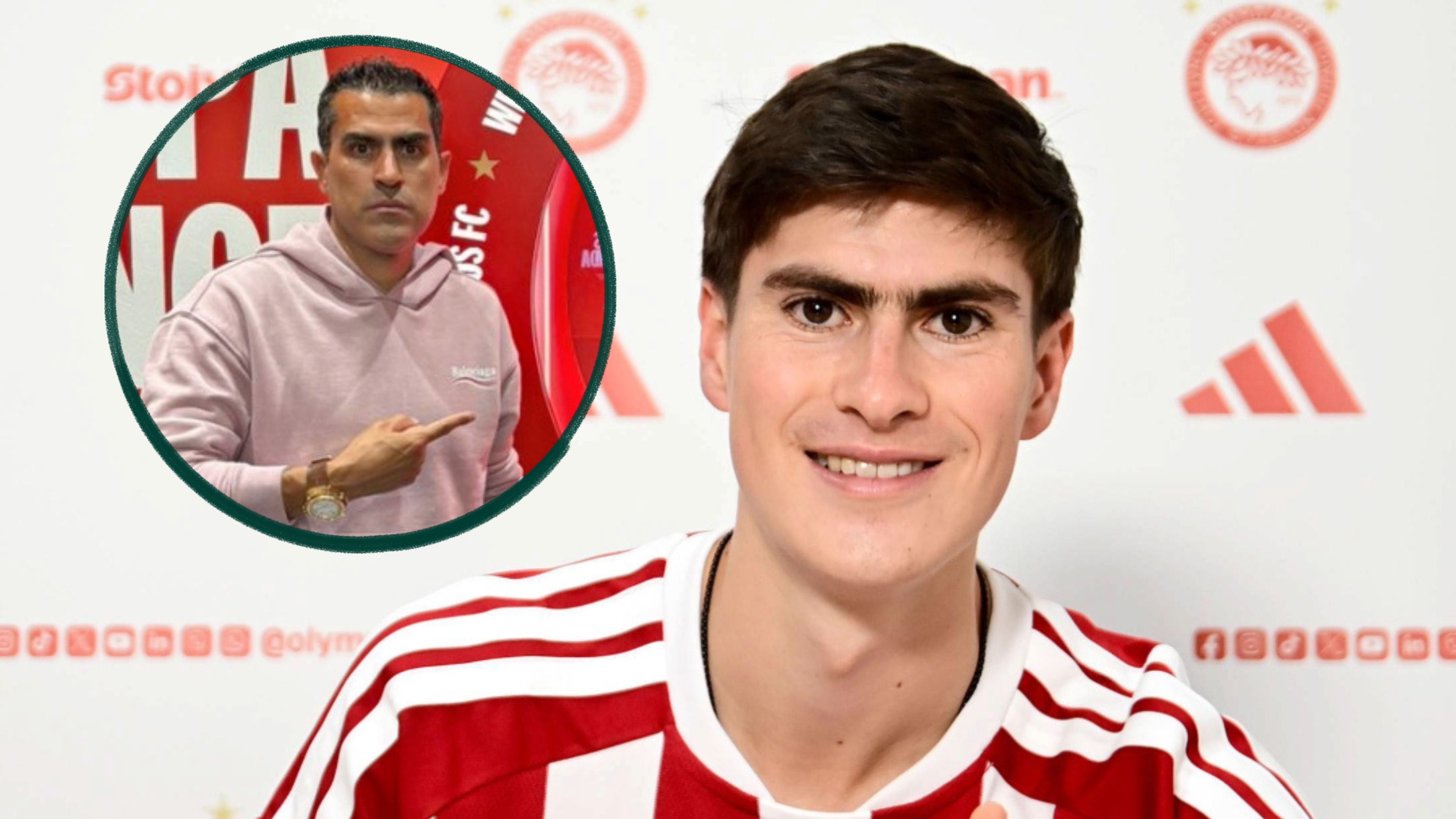 Nery Castillo le desea muchos goles a Hormiga González en el Olympiacos