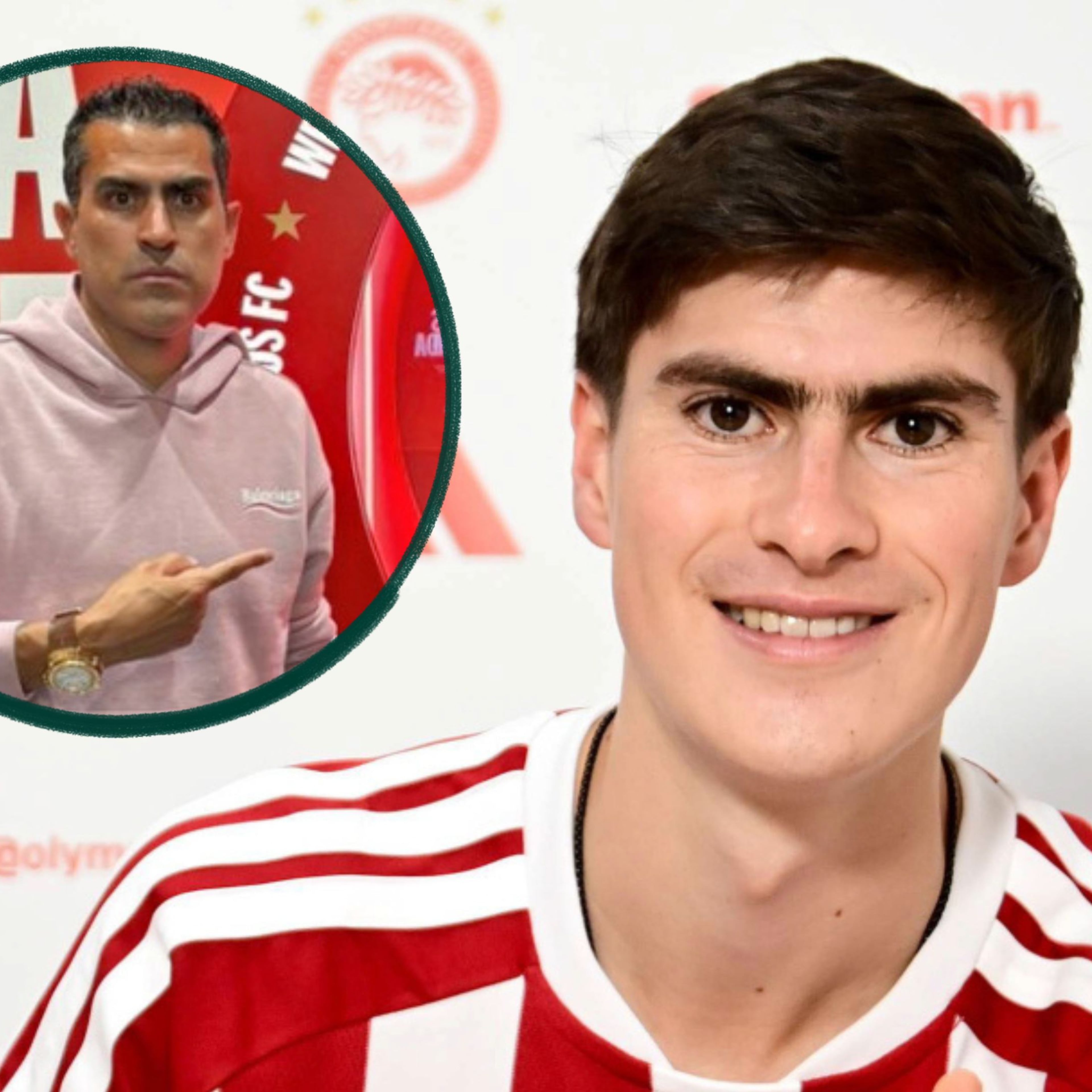 Nery Castillo le desea muchos goles a Hormiga González en el Olympiacos