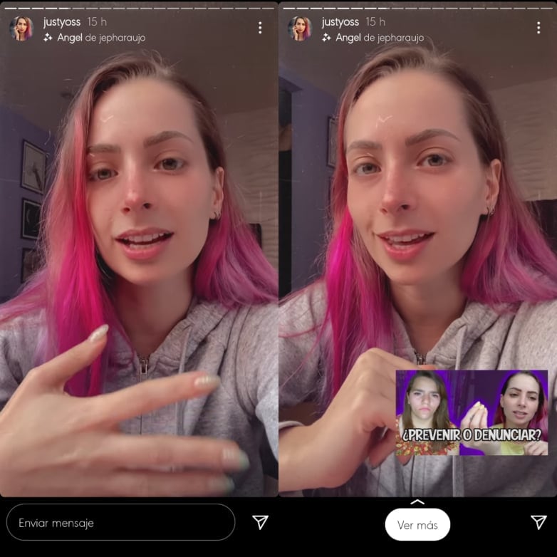 Historia de Instagram; Yoseline Hoffman 'YosStop', influencer.