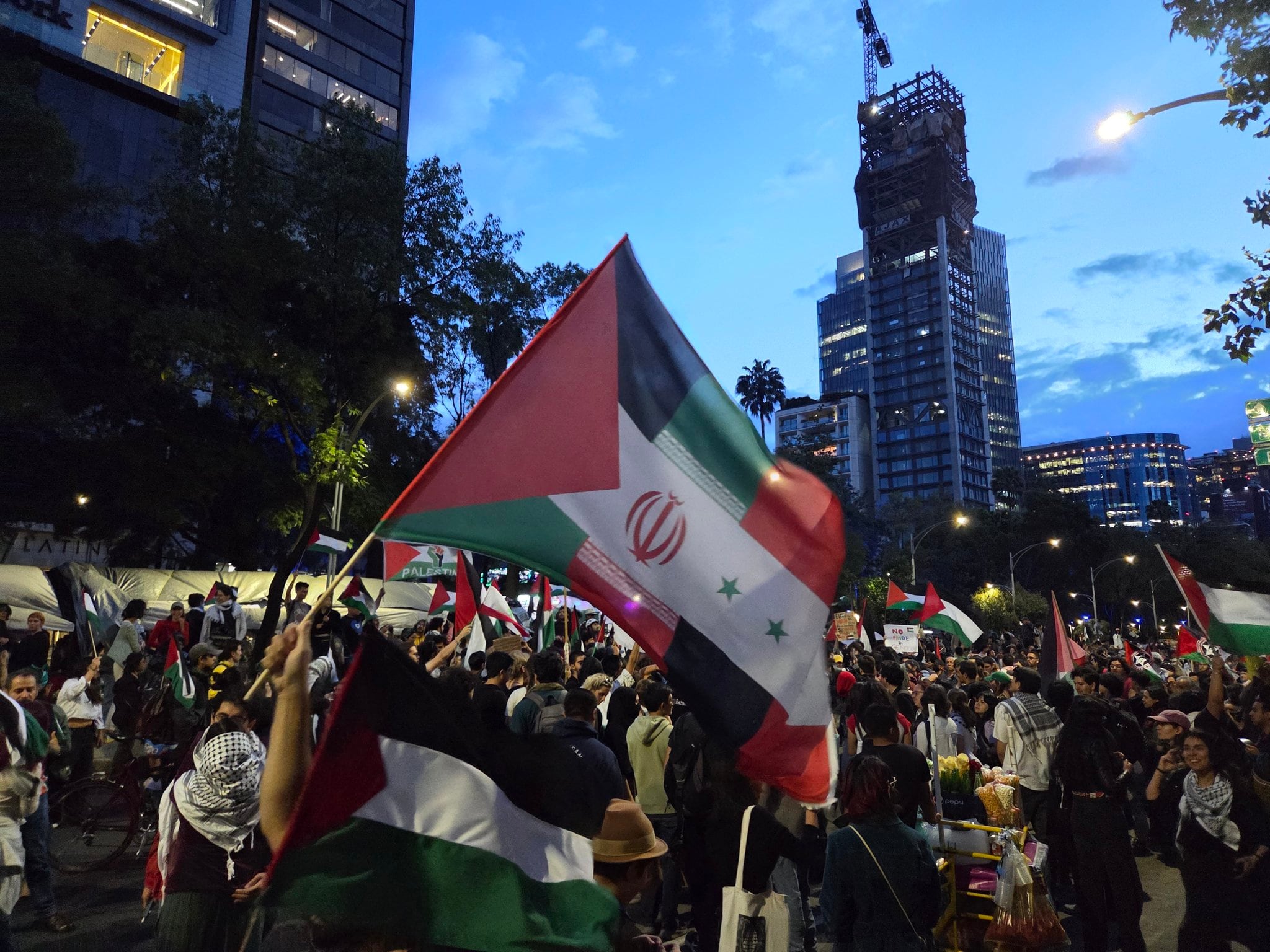 Marcha pro Palestina en CDMX