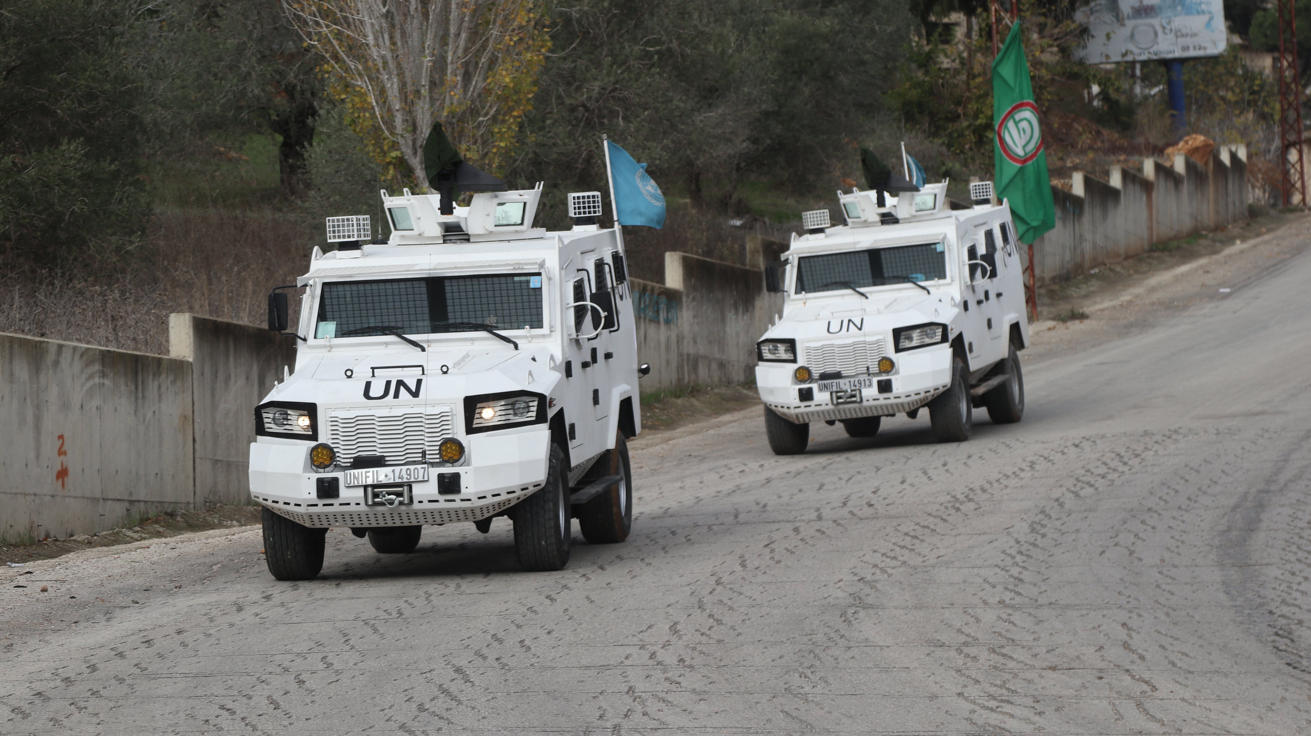 Patrullas de cascos azules de la ONU recorren el sur de Líbano