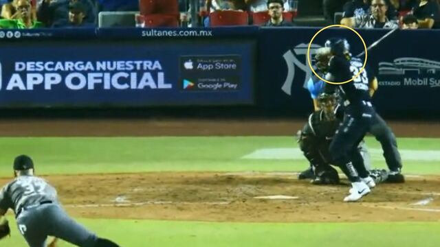 José Cardona, jugador de los Sultanes de Monterrey, recibió un brutal pelotazo durante los playoffs de la LMB.